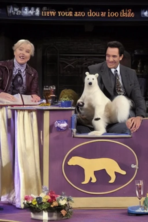 polar bear sitcom, head on dog realistic, wobabaty the leabibis hosalds