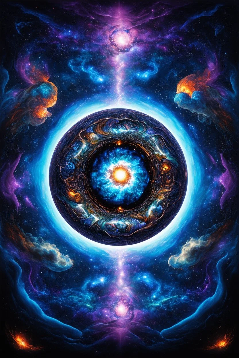cosmic crucible; neo-surrealistic optical art