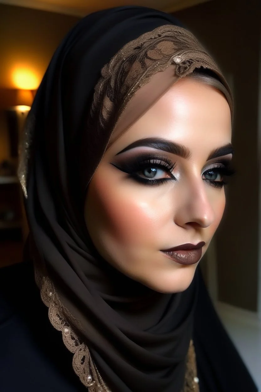 مكياج سهرة لسيدة محجبة