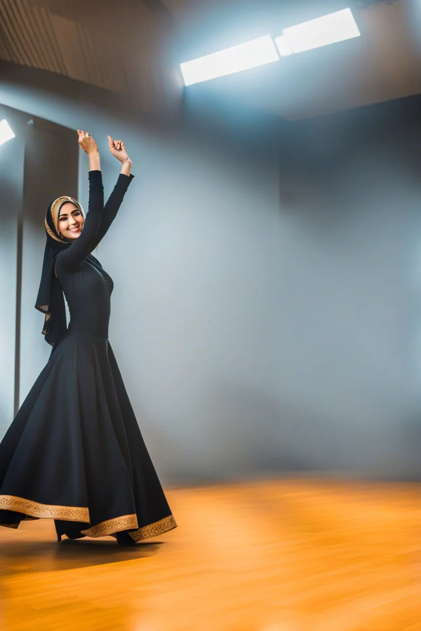 A full-body shot of a iranian young lady