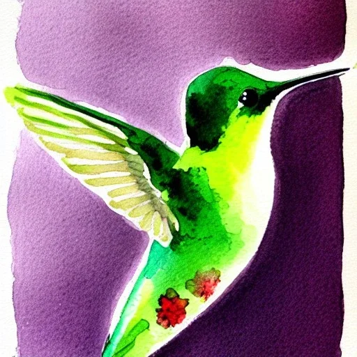 hummingbirdd watercolor