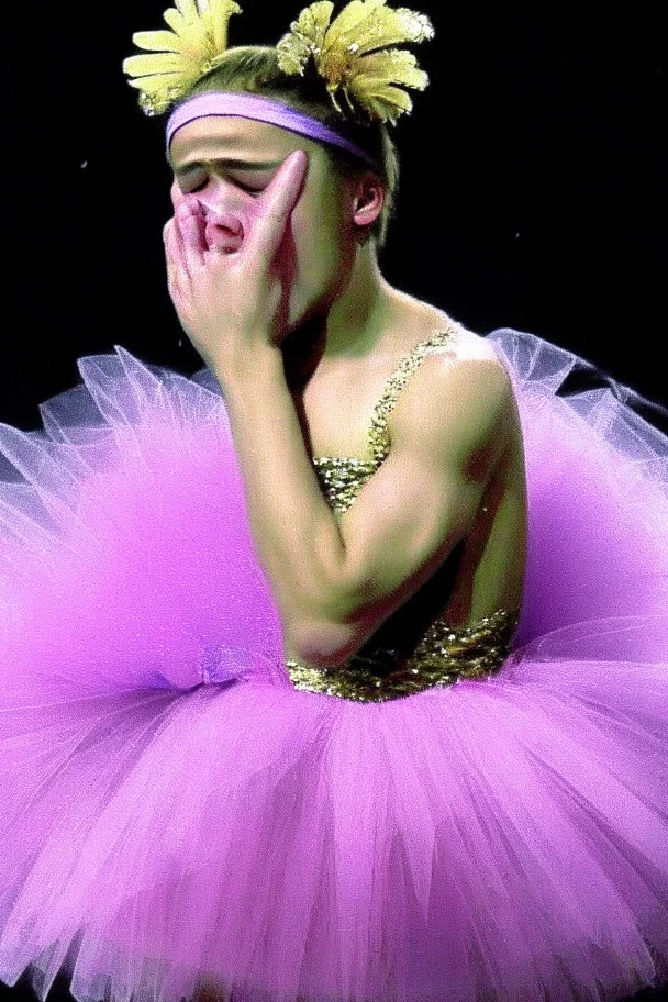 justin bieber crying and wearing a tutu