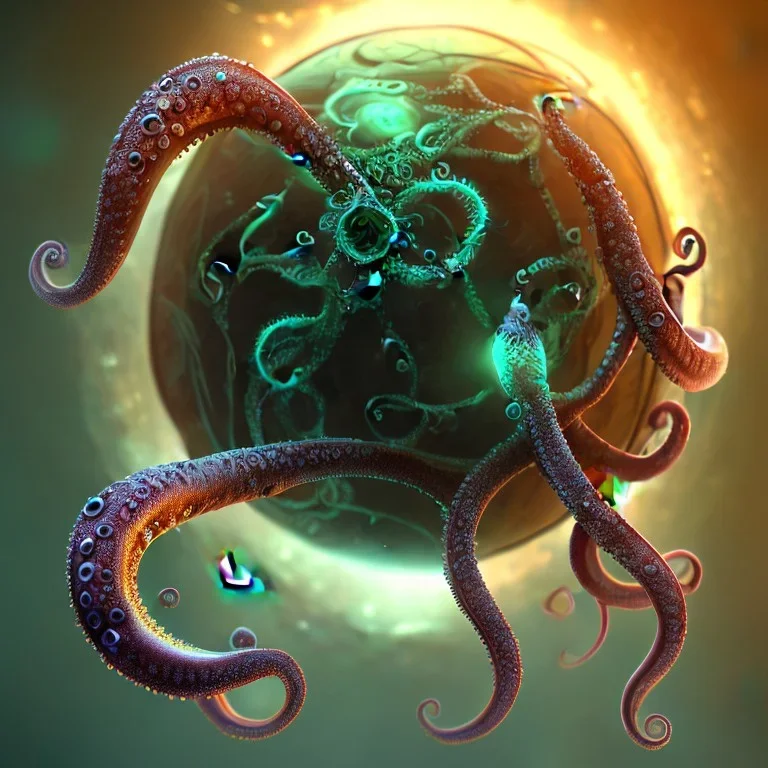 Orb with Tentacles over human