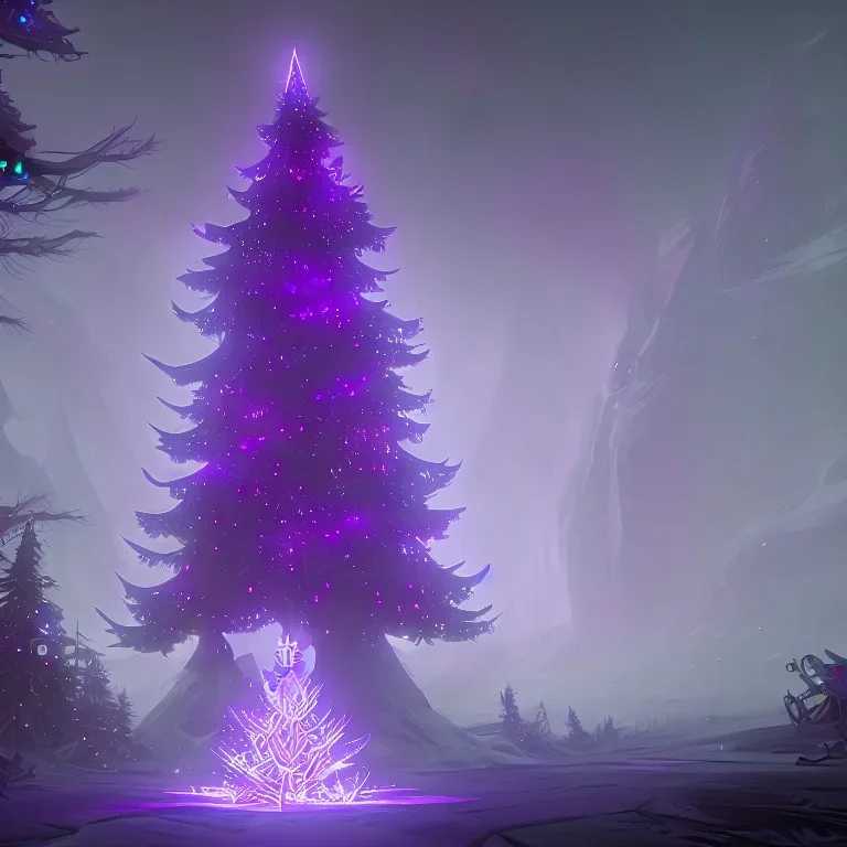 A magical warlock Christmas tree