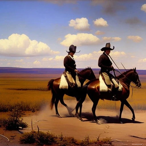 Frederic remington Painting of muskeg in alaska