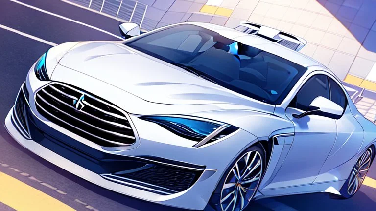 A Tesla's 'Model S Plaid' is racing at top speed, across the 'Area 51' facility in the USA. CINEMATIC. WIDE ANGLE LENS.