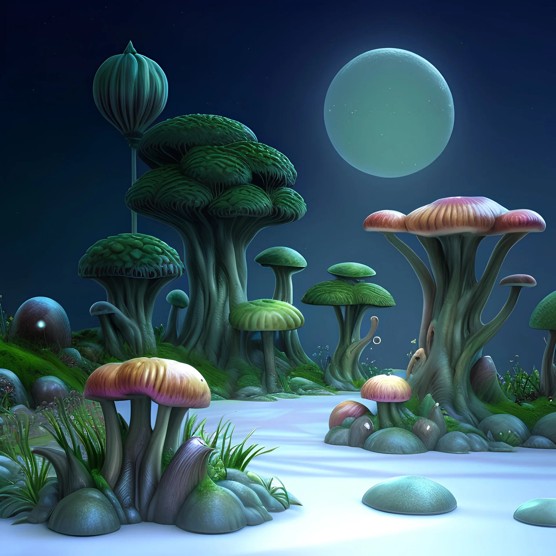 surreal Create a magical garden with enchanted glicine, edera, muschio, creatures,fantasy, India, Scozia, Fate, draghi, castle,moss, perle,Venezia, stelle, scintille,pioppini, scoiattoli, lucciole,funghi, 3D, raggi divini,nitidezza, ultra qualiltà, perfezione. foresta