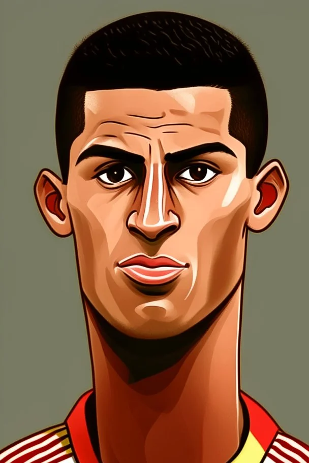 Cristiano Ronaldo Portuguese football player .cartoon 2d