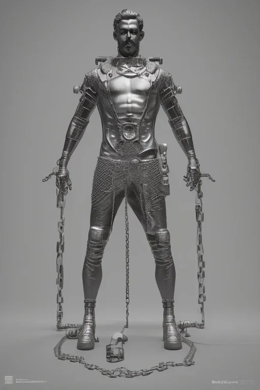 Cyberpunk Greek statue of a man in chains , future classic, unreal engine, epic high details high quality