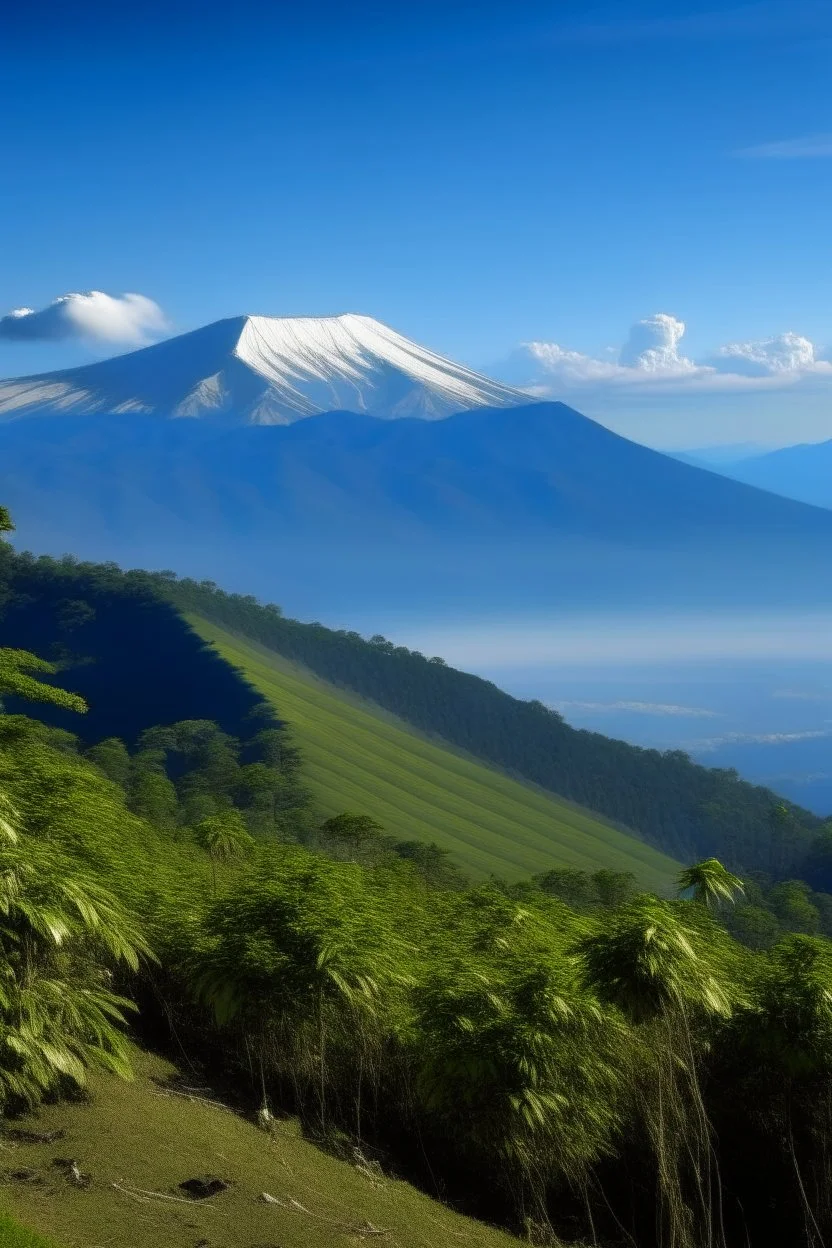 pemandangan gunung rinjani