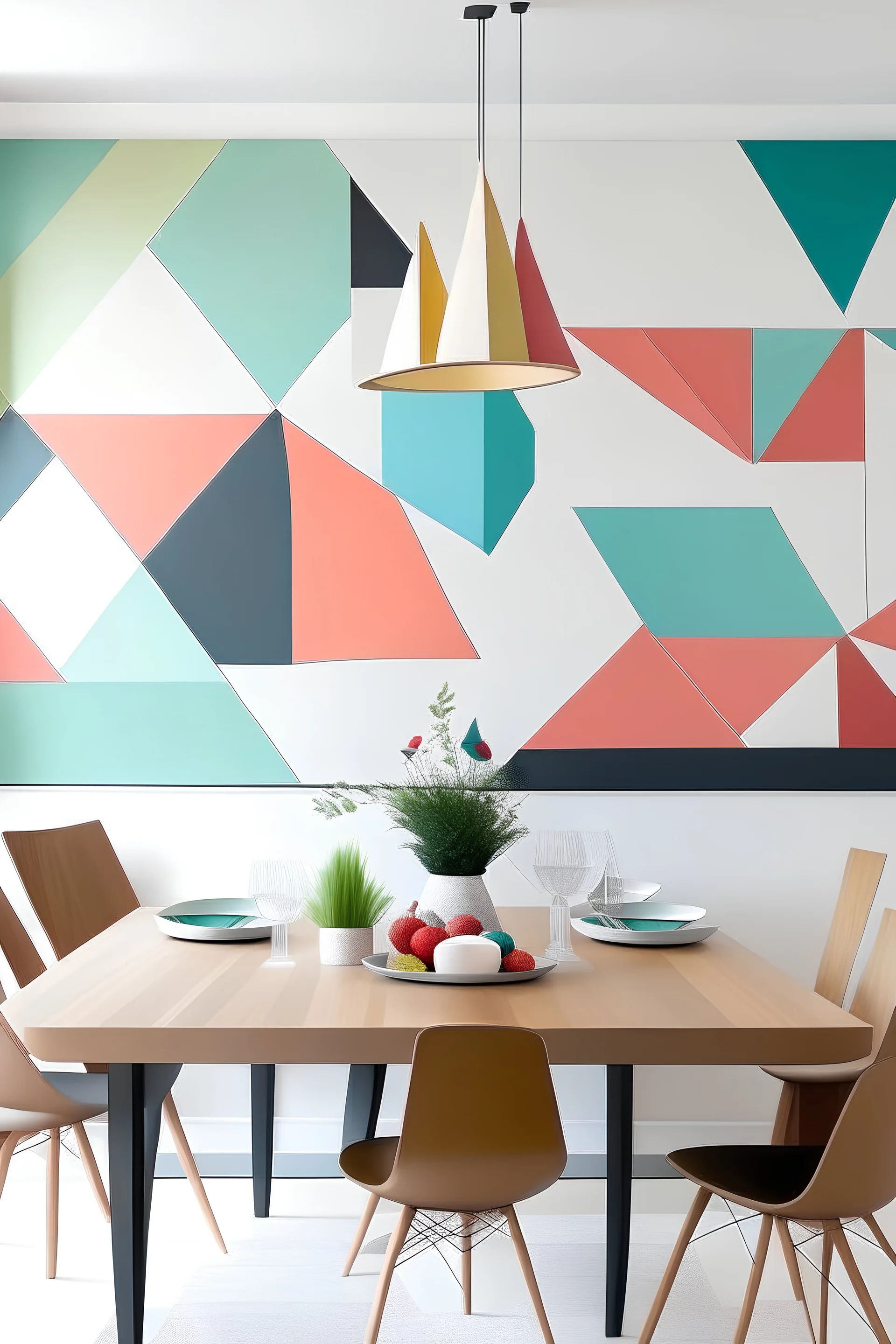 "Create handpainted geometric wall mur..." | Gallery | Stablecog