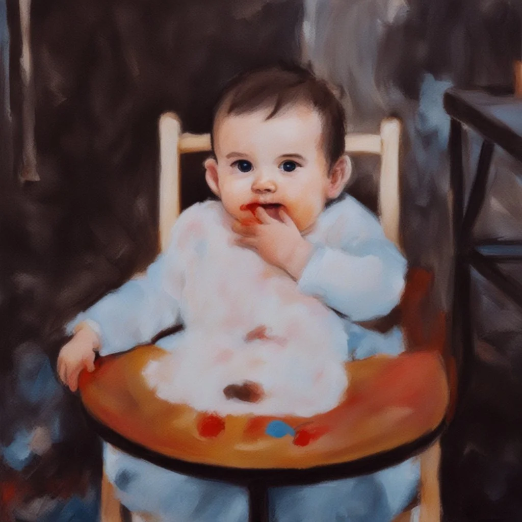 a baby in draw style