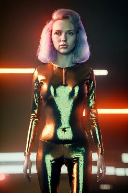 retro sci-fi portrait image from 1980, New York street explosions, fire, scared people, sweet young blonde woman walking, tight latex suit, soft color, highly detailed, unreal engine 5, ray tracing, RTX, lumen lighting, ultra detail, volumetric lighting, 3d, finely drawn, high definition, high resolution.