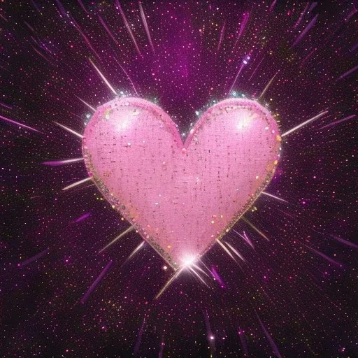 Pink glitter hearts magic pretty