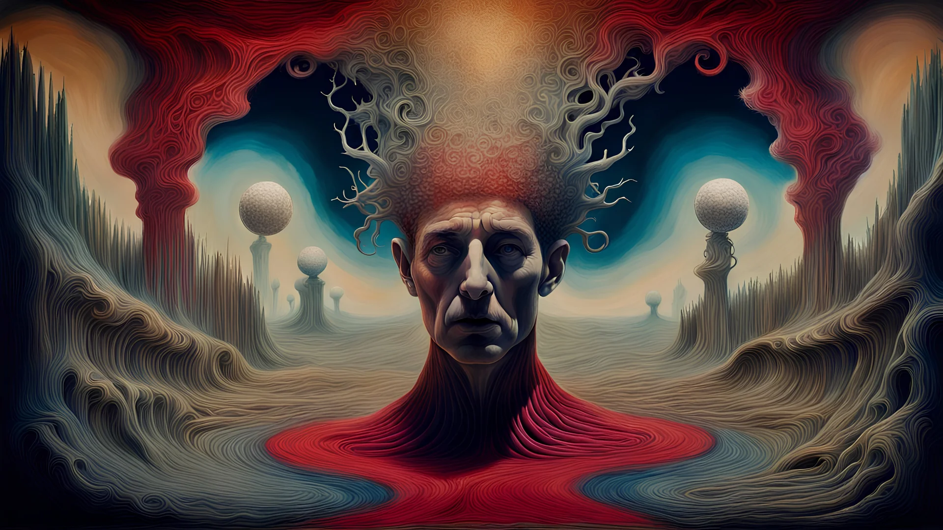 Repressed Memories || surreal mindscape, in the styles of Otto Rapp and Johfra Bosschart and Agostino Arrivabene, mixed media, imperial colors, cinematic, sharp focus, epic masterpiece