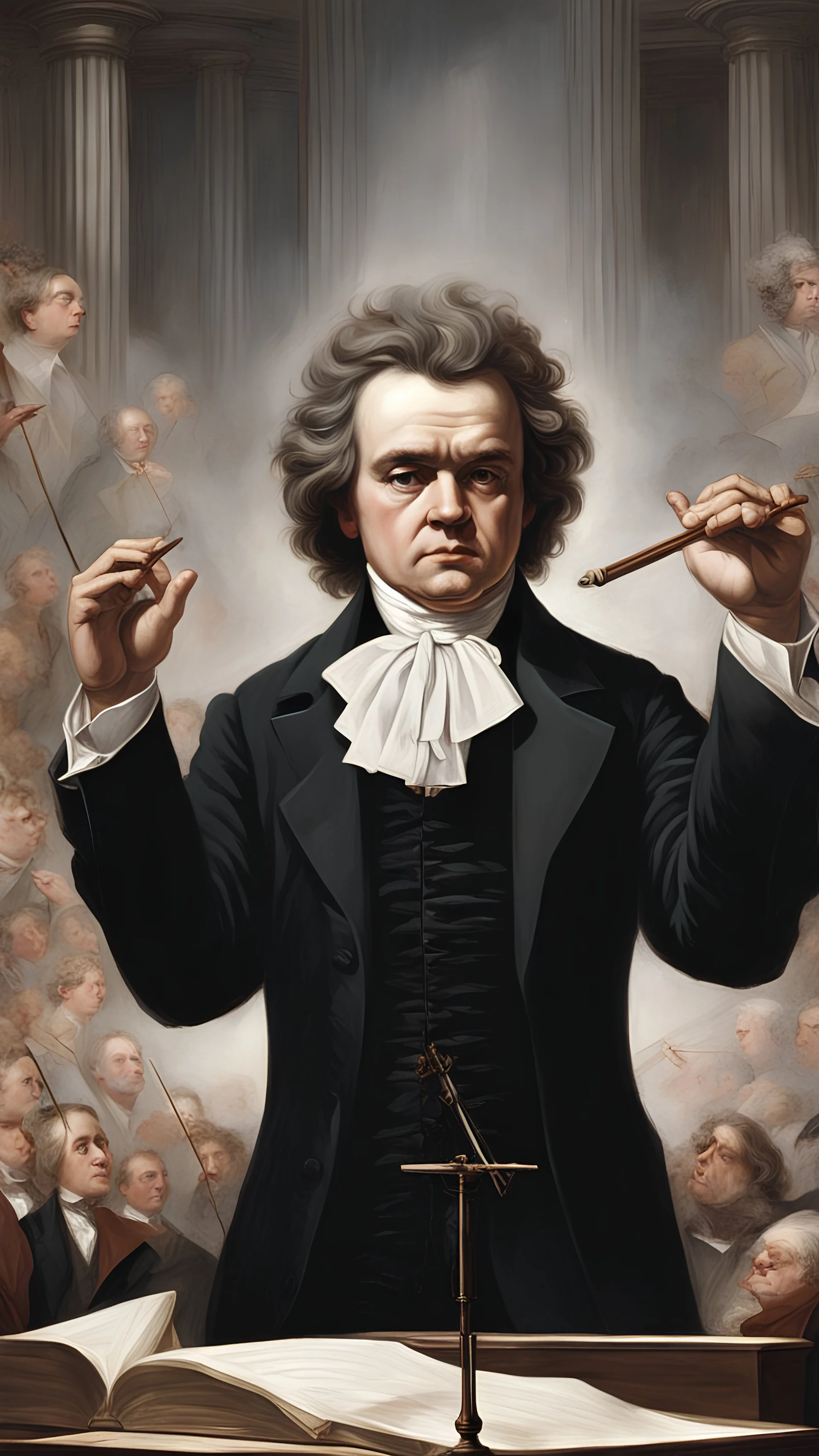 Beethoven conducting his last symphony but its modern and extremely visually aesthetic