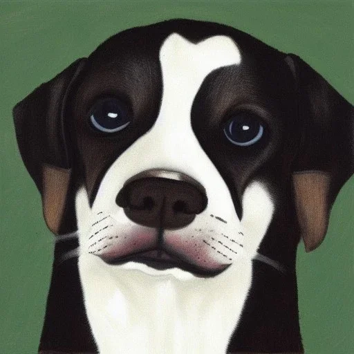 Portrait of a dog by Van