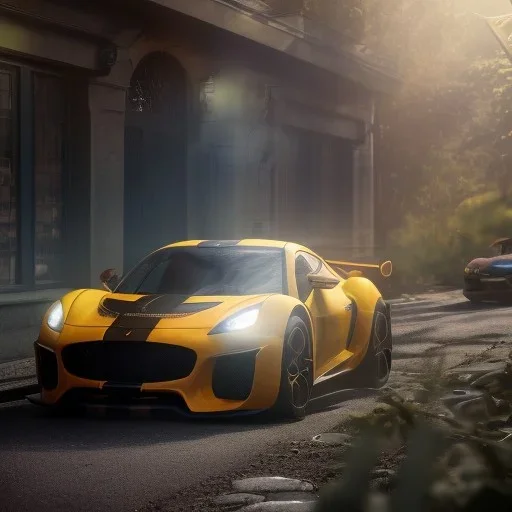 photo of a ultra realistic modified sport car, sunny, springs, cinematic lighting, studio lighting, 4k, hyper realistic, focused, landscape, extreme details, unreal engine 5, cinematic, masterpiece