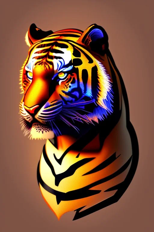 Gaming tiger avatar logo design