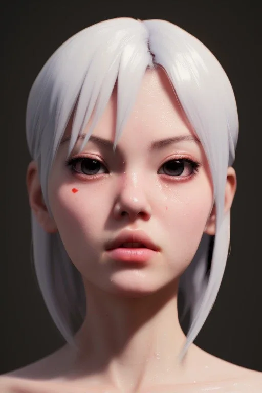 character design, portrait of a beautiful anime girl with white drooling large amount of saliva from mouth, very detailed, photographic, hyper-detailed, super hot, glamorous body, good proportion, perfect proportion, correct proportion, cinematic lighting, 8K,