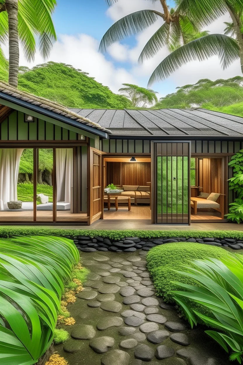 luxury eco resort hawaii outside view bungalow