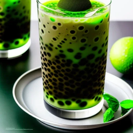 Green boba tea