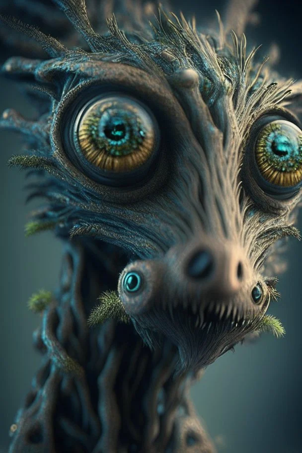 Variable tree dog creature alien ,insanely detailed, 16k resolution, perfect eyes, cinematic smooth, intricate detail