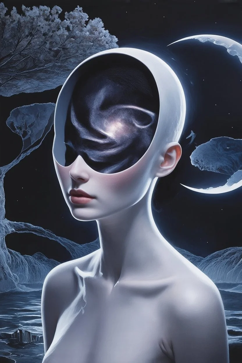 Is she weird is she white is she promised to the night, and her head has no room; neo-surrealism