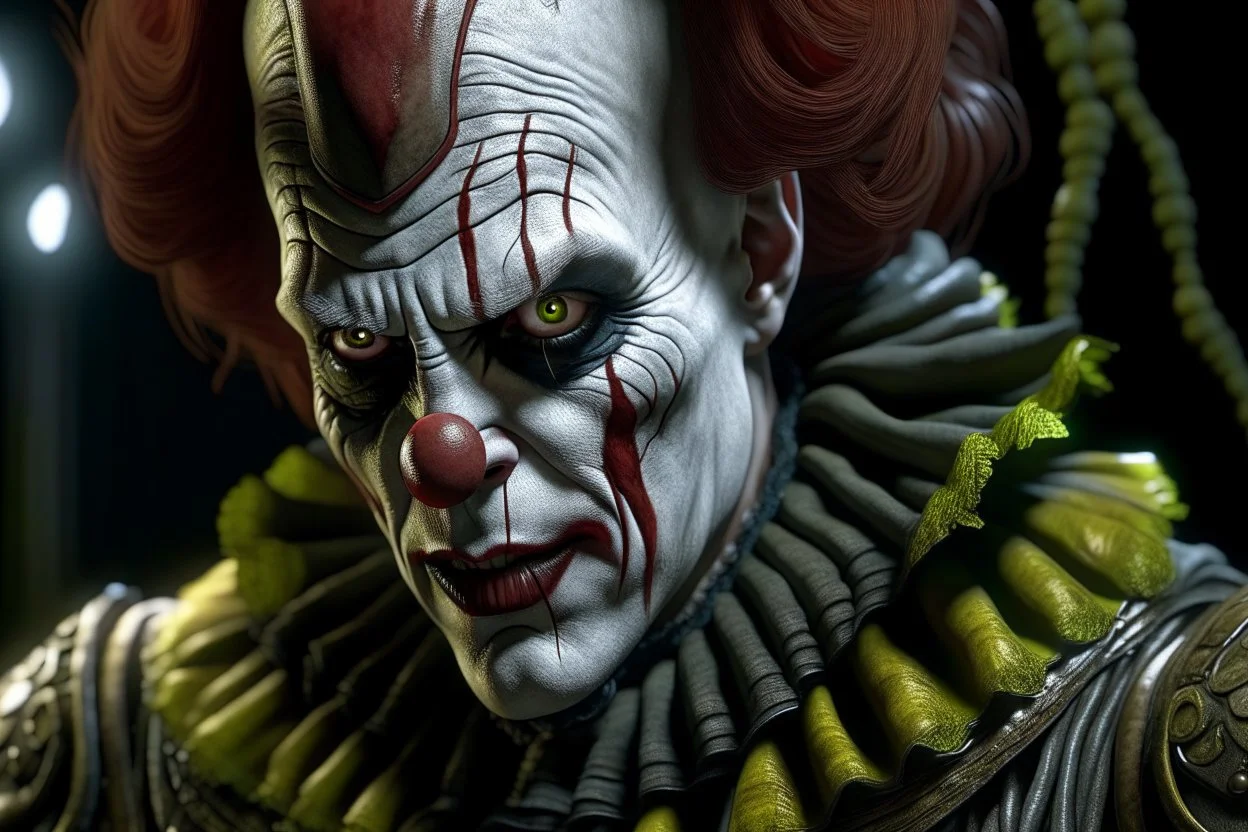 Imagine/ pennywise, accurate, ultra realism, intricate detail, photo realism, portrait, upscale maximum, 8k resolution,,Hyper-detailed ,8k, by xanuth