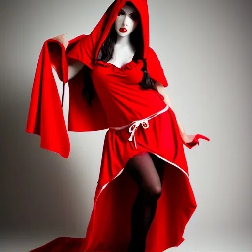 sultry, big buxomed red riding hood