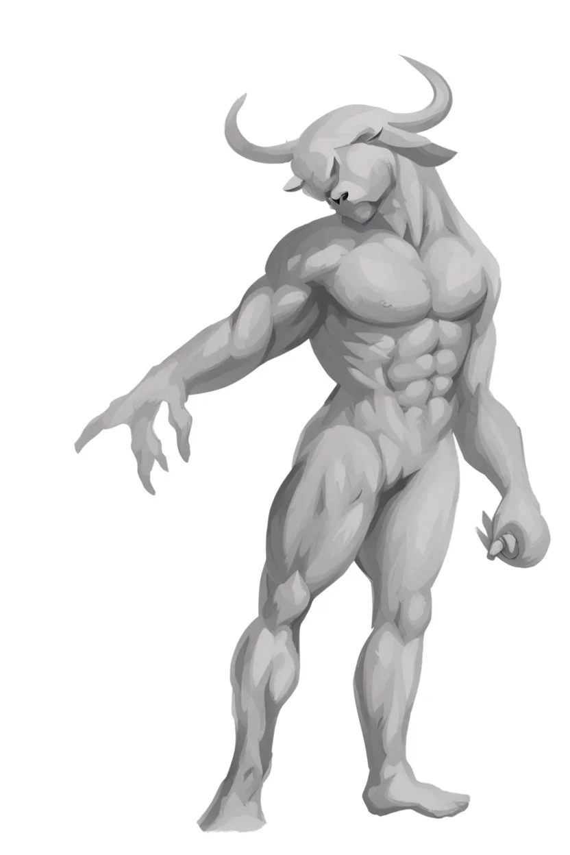 Centaur, a muscular man with a bull's head