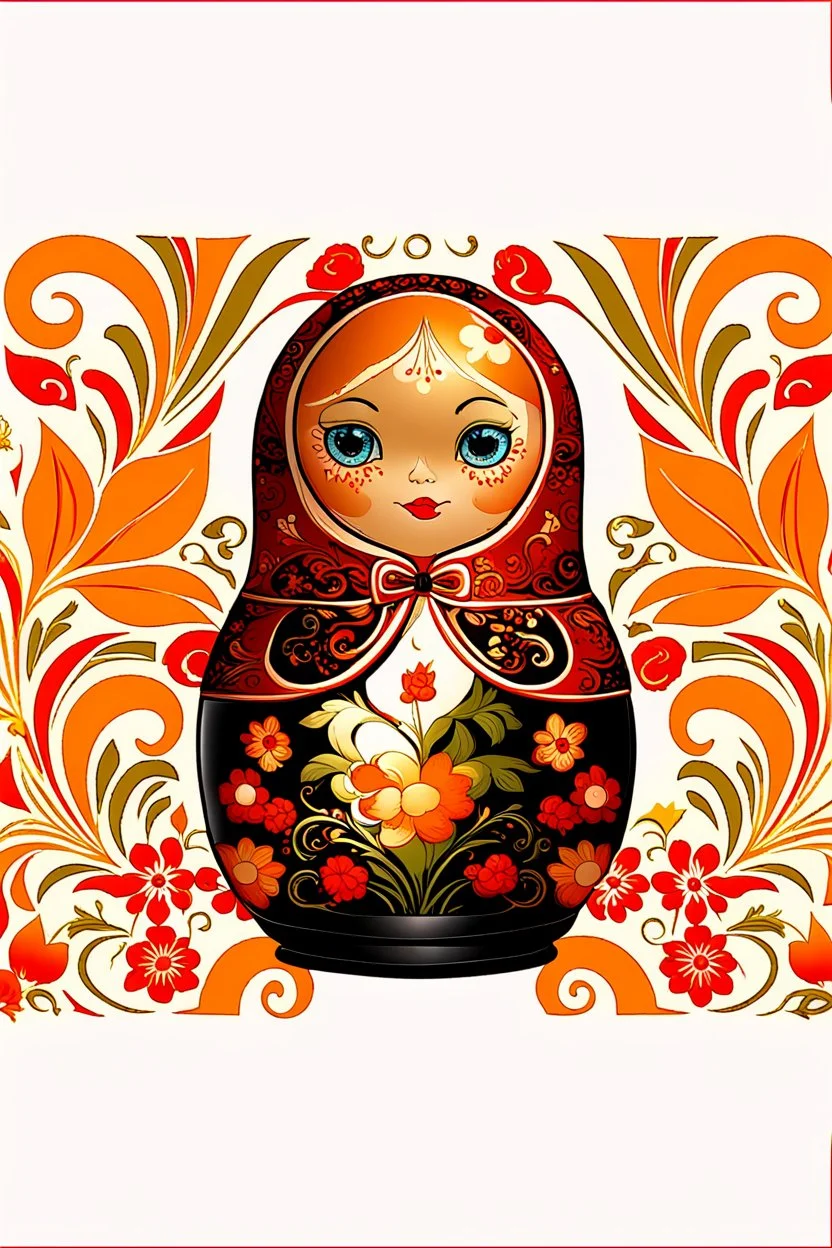 take the matryoshka dolls patterns from Khokhloma