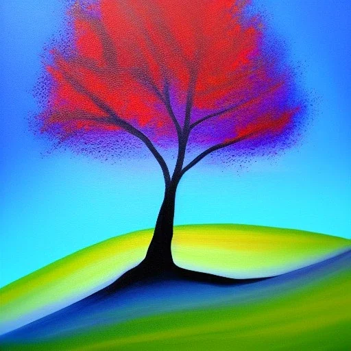 landscape tree painting abstract