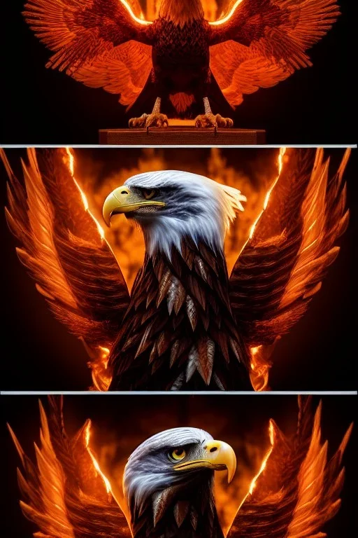 portrait of eagle set in magic fire, cinematic lighting, photorealistic, realistic, detailed, volumetric light and shadow, hyper HD, octane render, unreal engine 5 insanely detailed and intricate, hypermaximalist, elegant, ornate, hyper-realistic, super detailed --v 4