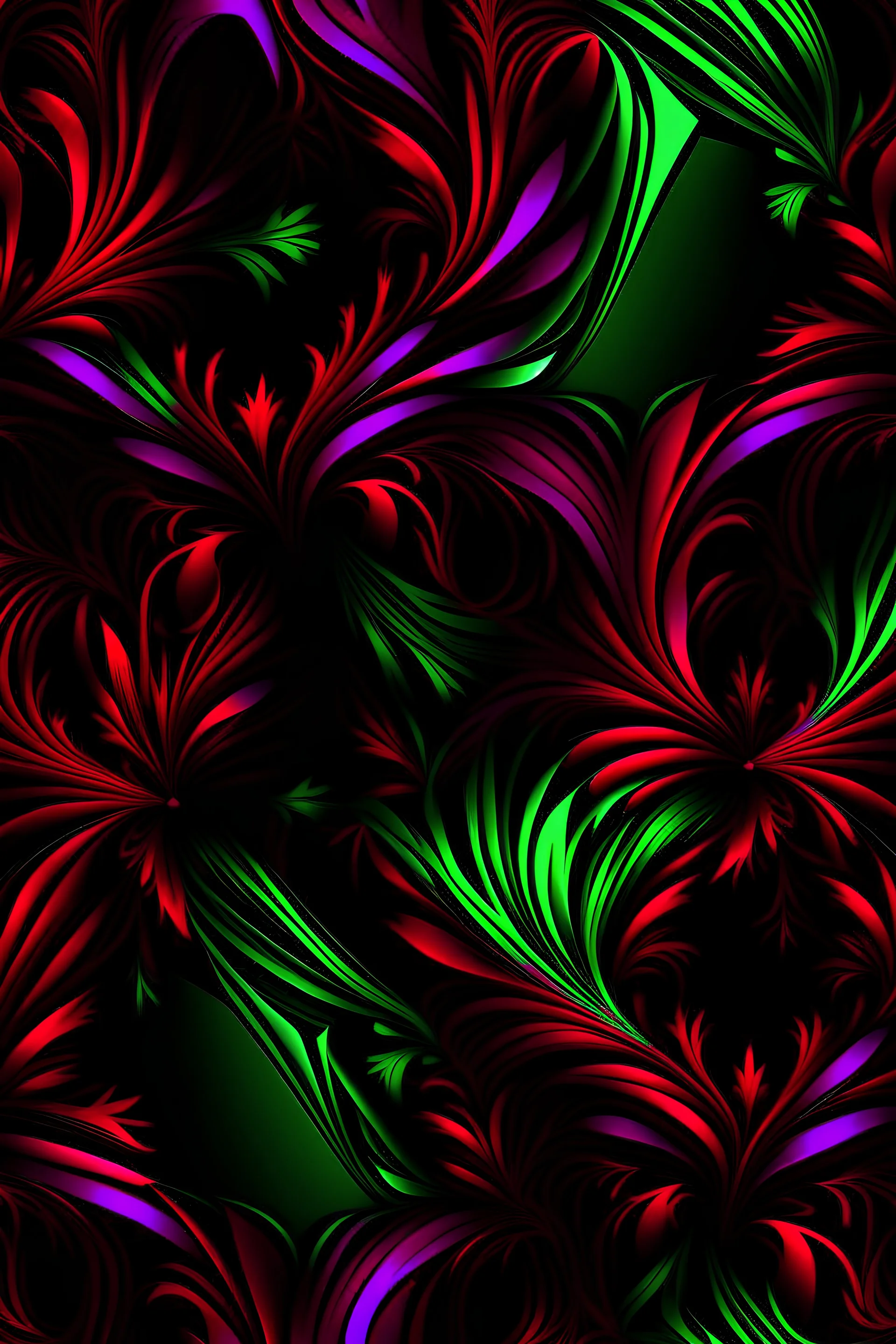 wallpaper de parede de cores vermelhas verde roxo preto