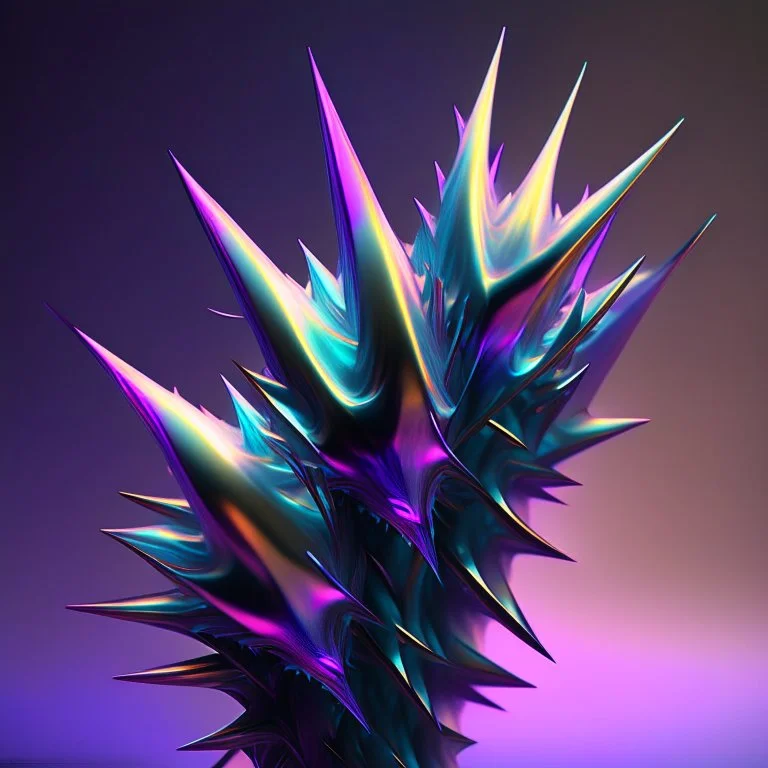 iridescent spikes