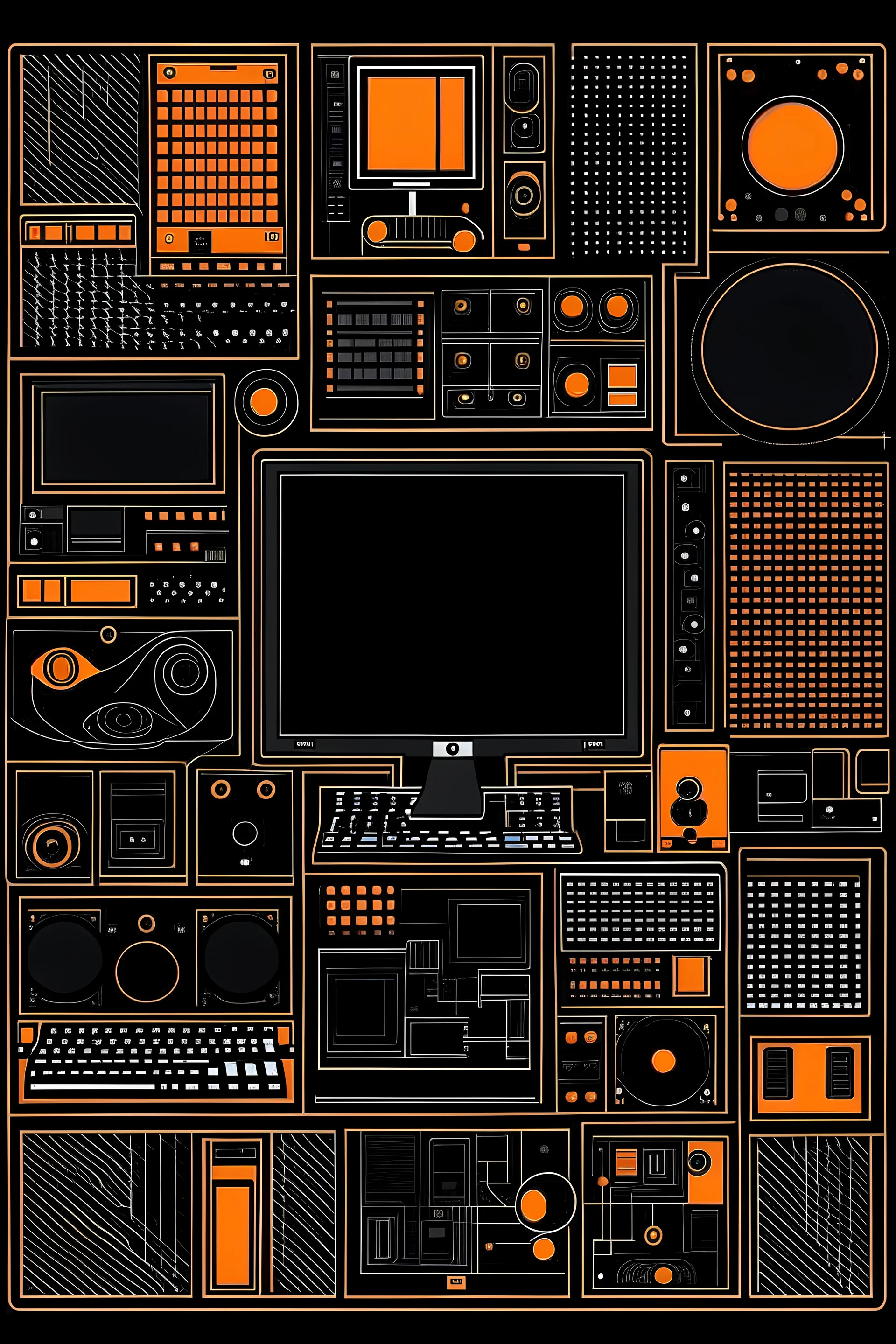 computer community black and orange