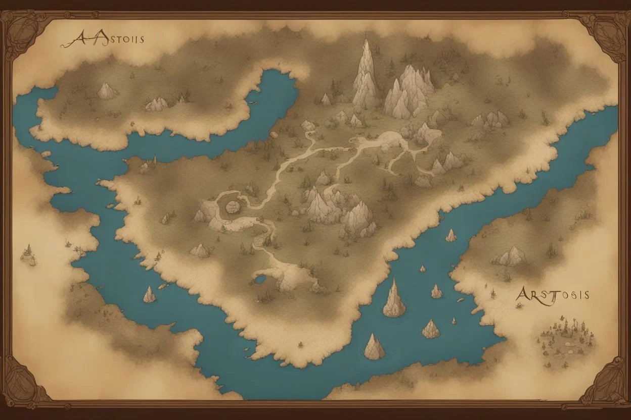 a map of a fantasy world named Arstosis