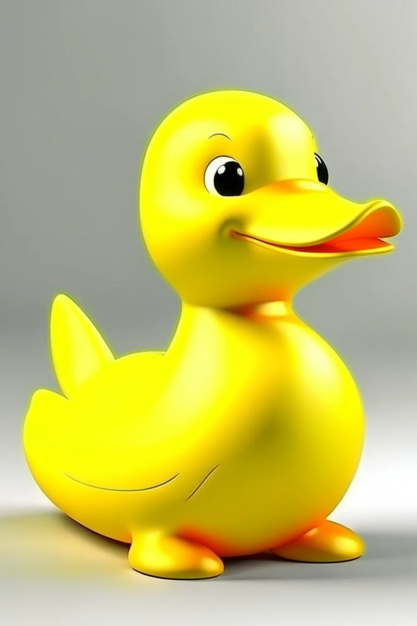 Acrtoon yellow mother duck