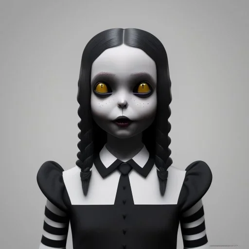 wednesday addams, addams family style, hyper detail, octane render, unreal engine 5, 8k resolation