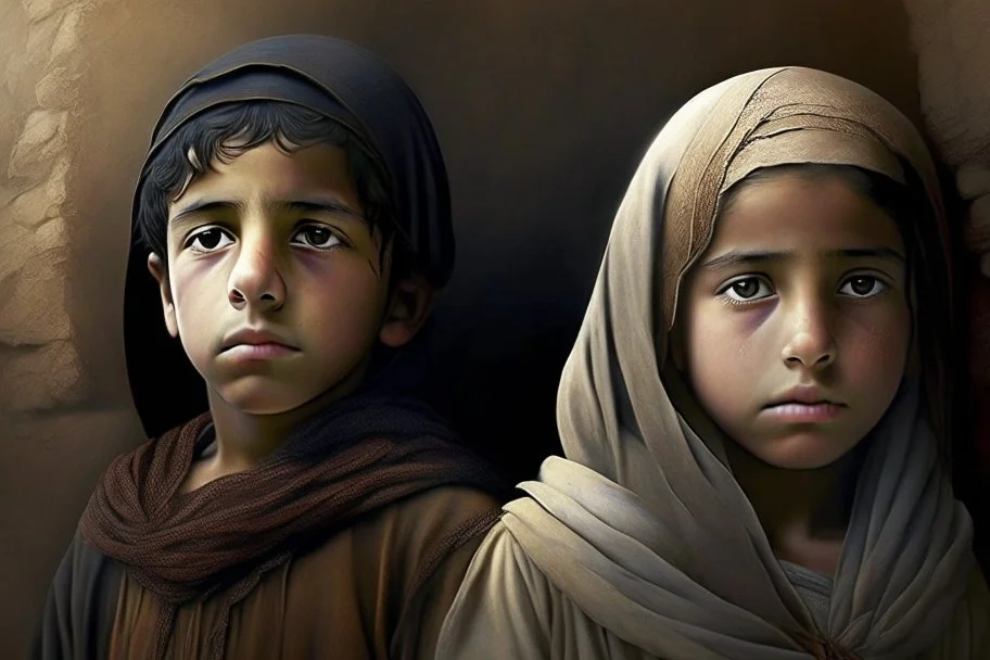 A boy and a girl from the time of Abraham