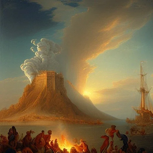 SCHOOL OF NAPLES SECOND HALF OF THE XIX CENTURY, VESUVIO, ERUPTION