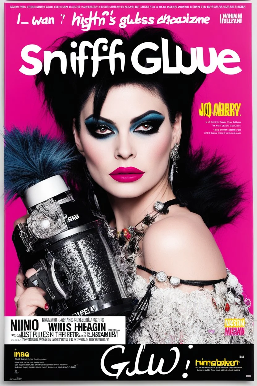 SNIFFIN’ GLUE magazine high res photo cover by Iwan Baan:, special Disobey issue, guest star: Nina Hagen, NO RULES, just punk