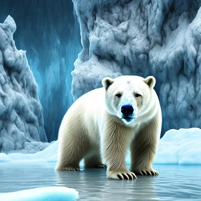 high-quality, fine-detail photography of polar bear looking into artic water, ice floes, 8k resolution, 3D octane render, intricate, sharp, crisp, ultraHD, digital art, detailed matte, volumetric lighting, George Grie, Ben Goossens, Anne Stokes, Lisa Parker, Selina French, Stuart Patience, Nathan Lorenzana