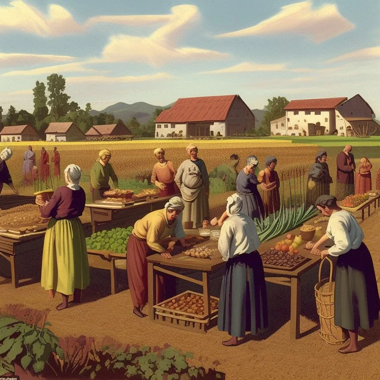 The main economic activity continued to be agriculture: cereal crops were cultivated, from which people made the food they consumed, such as black bread and porridge. They also cultivated and consumed products from the vegetable garden, such as vegetables (cabbages and onions) and pulses, with which they made soups and stews. They drank wine in Mediterranean Europe and beer on the rest of the continent. Agricultural produce was complemented by other products: