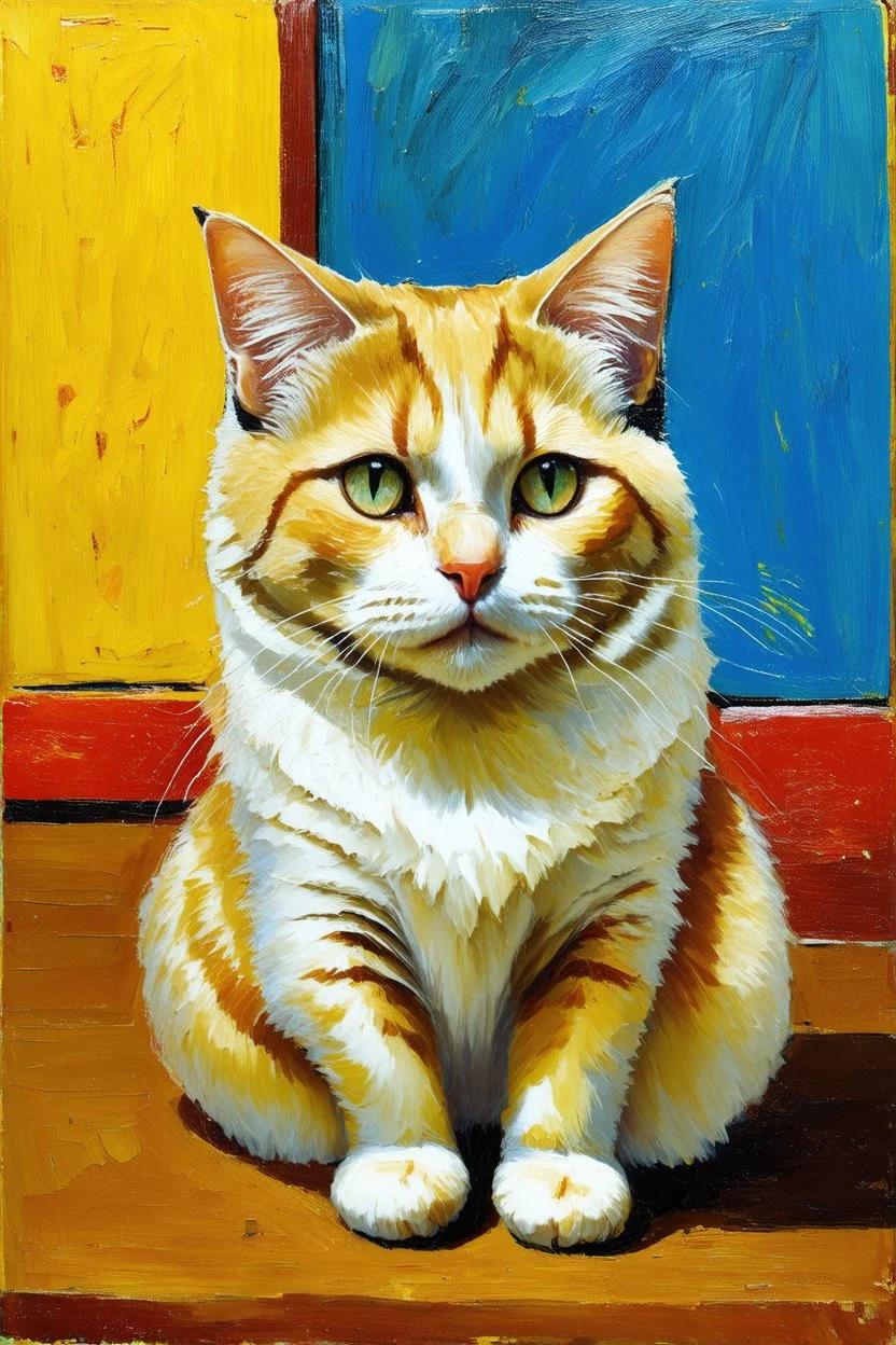 Portrait of a cat by Van Gogh