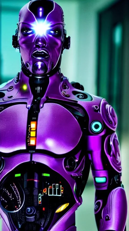 Cyborg's man nion purple clarity High quality 4k 8k HD