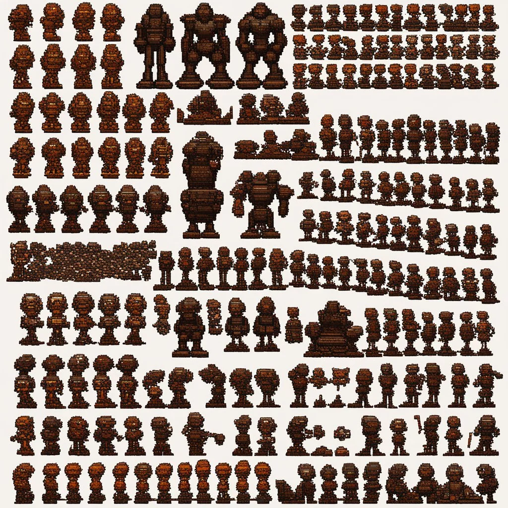 sprite sheet 32x32 pixel art iron scrap