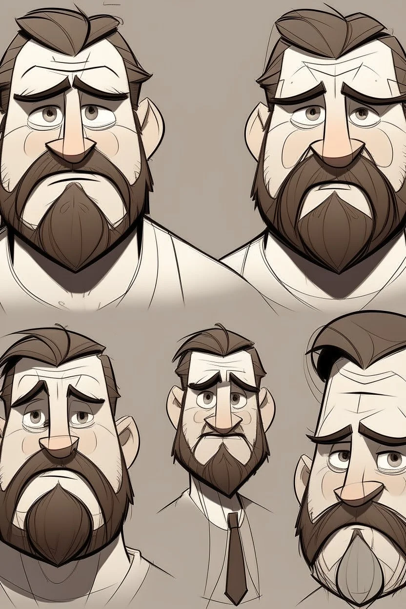 The claim focuses on maintaining a consistent character design across various angles and expressions. It emphasizes the importance of fixed facial dimensions, such as a round face with a strong jawline, medium beard, and slightly chubby cheeks, which should remain unchanged regardless of the angle. The large eyes and wide nose must keep their relative positions, and the mouth should stay the same size and shape across all expressions. The beard, characterized by its thickness around the jaw