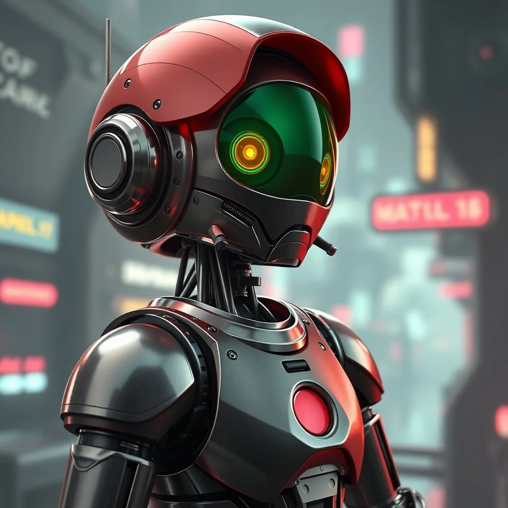 a retro-futuristic android, space age, dystopia, stylised, digital art, 3d render